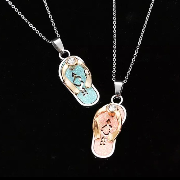 Flip flop Summer necklace - Picture 1 of 4